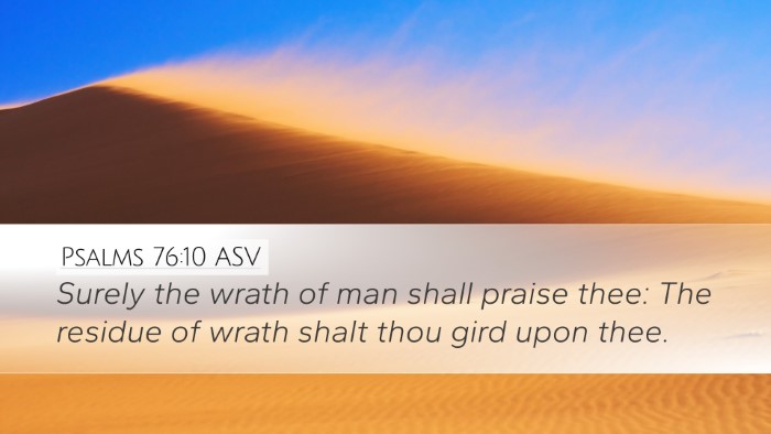 Psalms 76:10 ASV Bible Verse Image