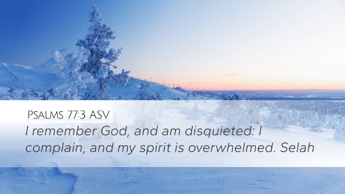 Psalms 77:3 ASV Bible Verse Image