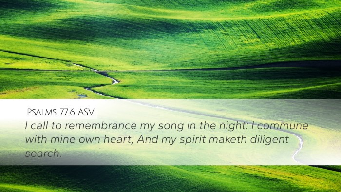 Psalms 77:6 ASV Bible Verse Image
