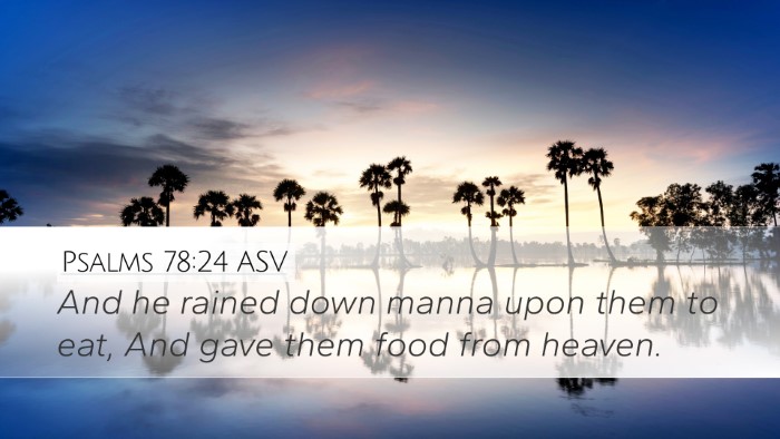 Psalms 78:24 ASV Bible Verse Image