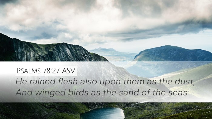 Psalms 78:27 ASV Bible Verse Image
