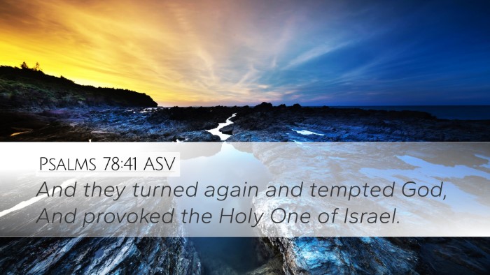 Psalms 78:41 ASV Bible Verse Image