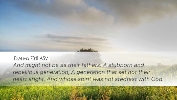 Psalms 78:8 ASV Bible Verse Image