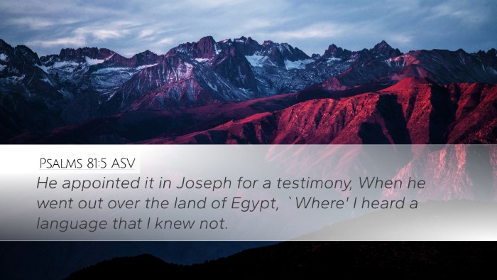Psalms 81:5 ASV Bible Verse Image