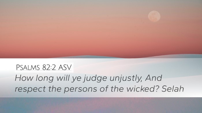 Psalms 82:2 ASV Bible Verse Image