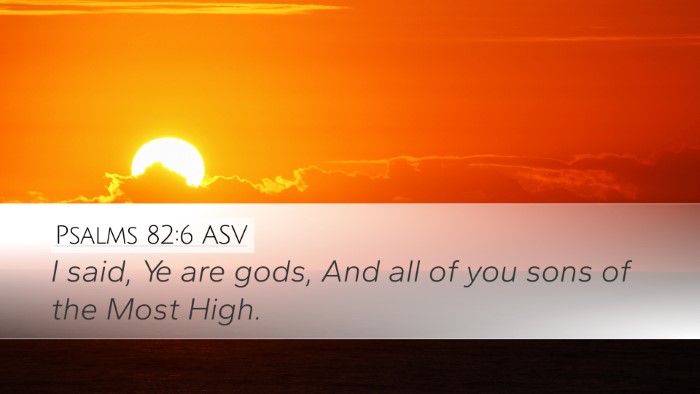 Psalms 82:6 ASV Bible Verse Image