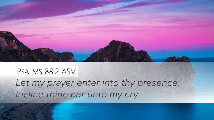 Psalms 88:2 ASV Desktop Wallpaper - Let my prayer enter into thy presence; Incline - Desktop Bible Verse Wallpaper
