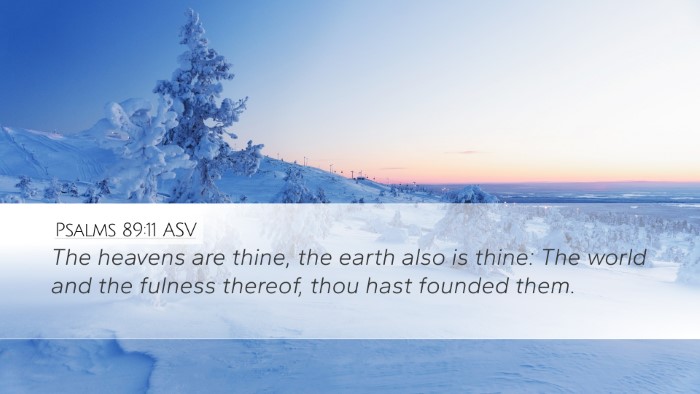 Psalms 89:11 ASV Desktop Wallpaper - The heavens are thine, the earth also is thine: - Desktop Bible Verse Wallpaper