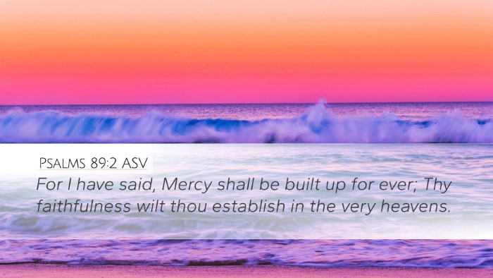 Psalms 89:2 ASV Bible Verse Image