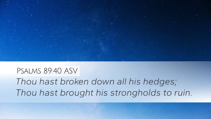 Psalms 89:40 ASV Bible Verse Image