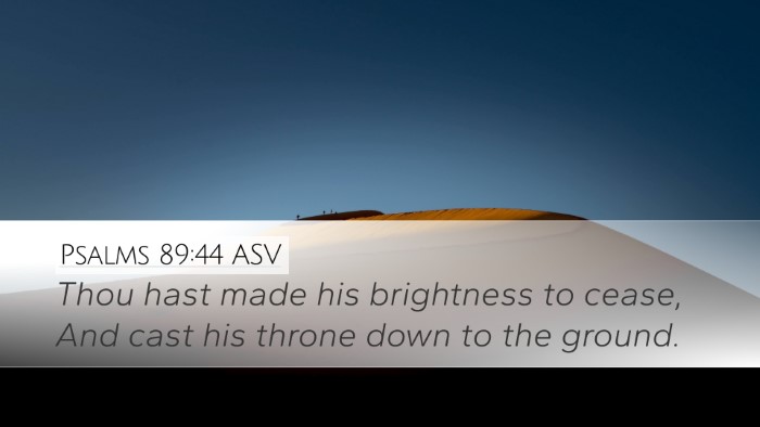 Psalms 89:44 ASV Bible Verse Image
