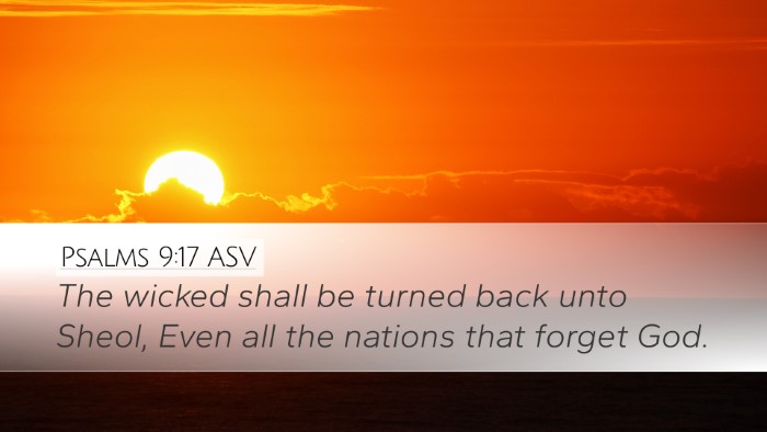 Psalms 9:17 ASV Bible Verse Image