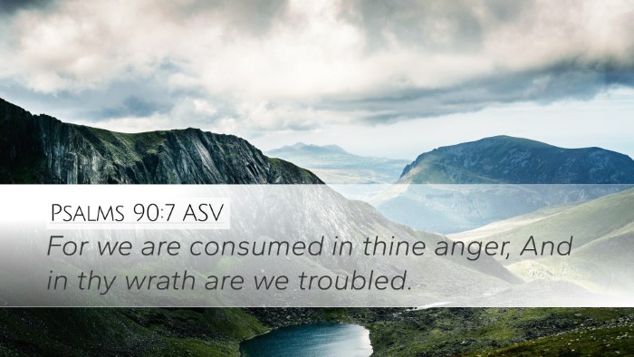 Psalms 90:7 ASV Bible Verse Image