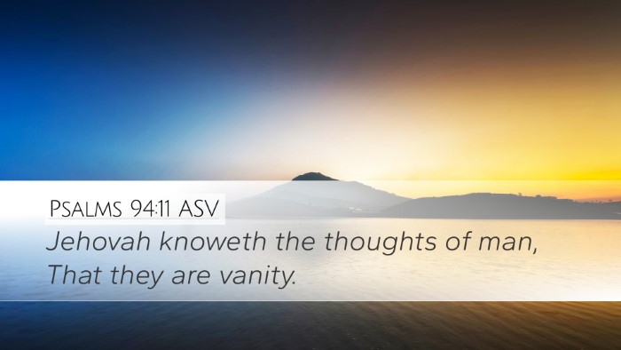 Psalms 94:11 ASV Bible Verse Image