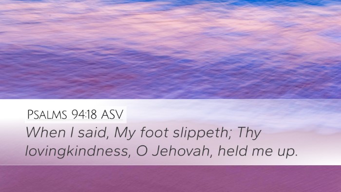 Psalms 94:18 ASV Bible Verse Image