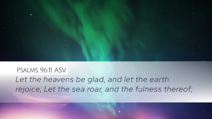 Psalms 96:11 ASV Bible Verse Image