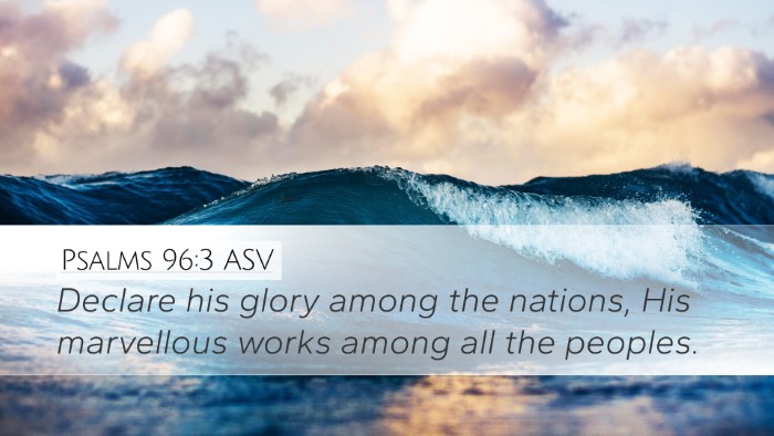 Psalms 96:3 ASV Bible Verse Image