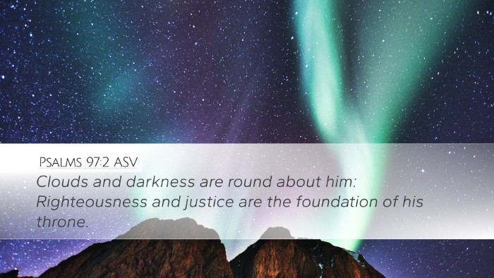 Psalms 97:2 ASV Bible Verse Image