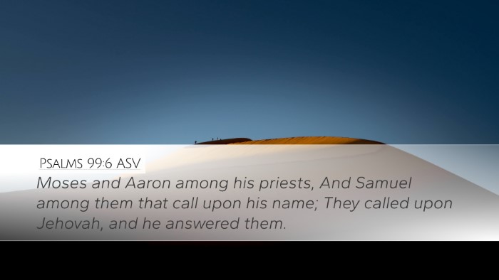Psalms 99:6 ASV Bible Verse Image