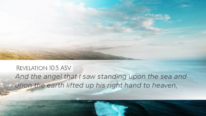 Revelation 10:5 ASV Bible Verse Image