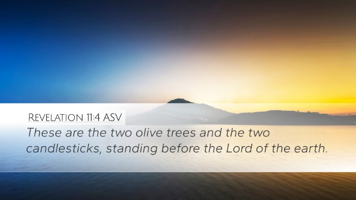 Revelation 11:4 ASV Bible Verse Image