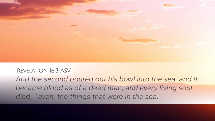 Revelation 16:3 ASV Bible Verse Image