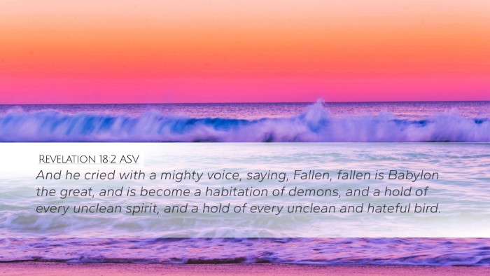 Revelation 18:2 ASV Bible Verse Image