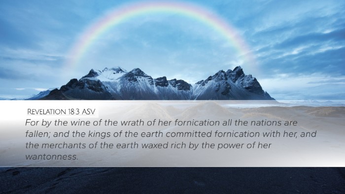 Revelation 18:3 ASV Bible Verse Image