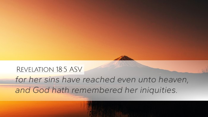 Revelation 18:5 ASV Bible Verse Image