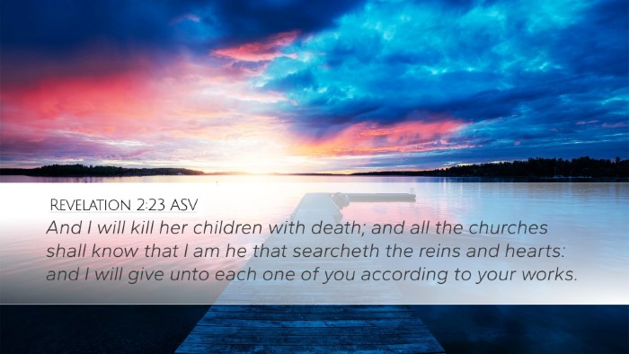 Revelation 2:23 ASV Bible Verse Image