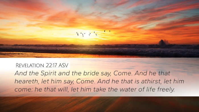 Revelation 22:17 ASV Bible Verse Image