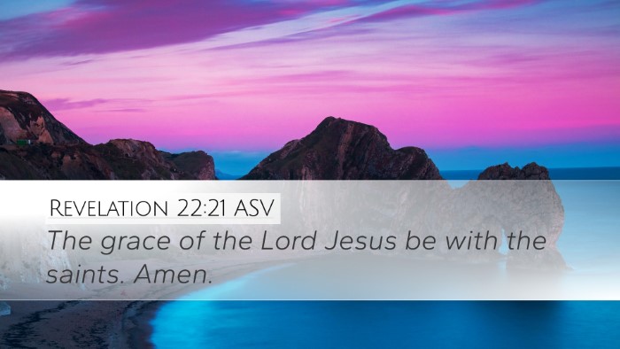 Revelation 22:21 ASV Bible Verse Image