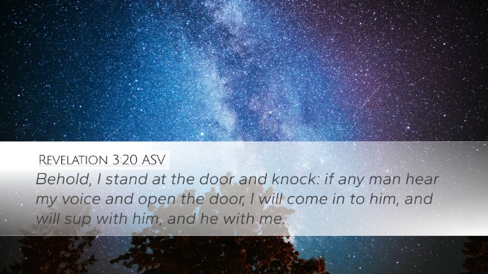 Revelation 3:20 ASV Bible Verse Image