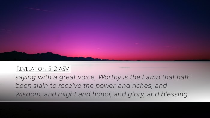 Revelation 5:12 ASV Bible Verse Image
