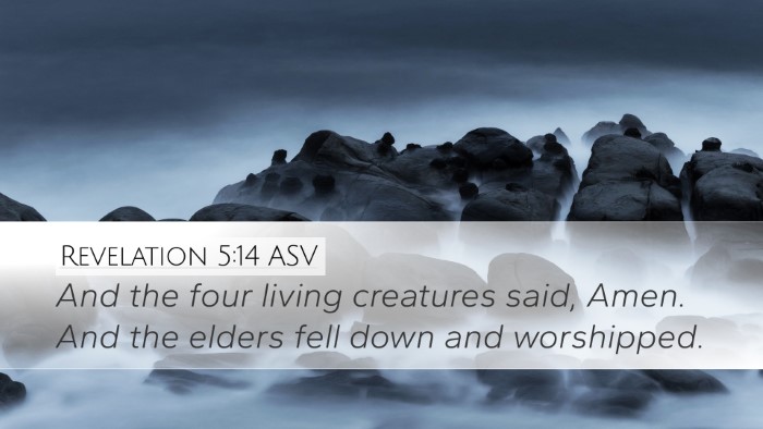 Revelation 5:14 ASV Bible Verse Image