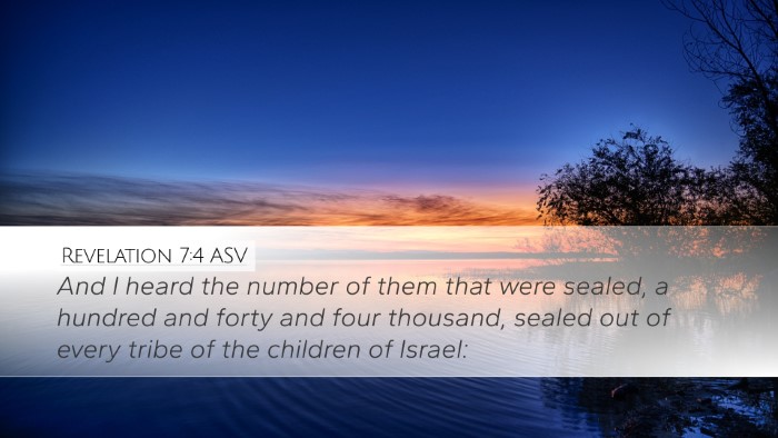 Revelation 7:4 ASV Bible Verse Image