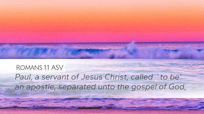 Romans 1:1 ASV Bible Verse Image