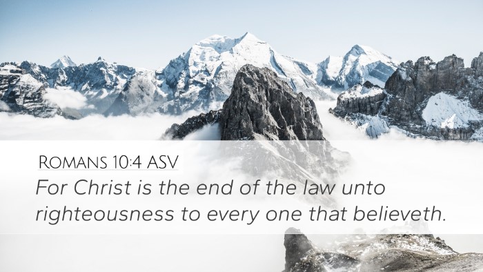 Romans 10:4 ASV Bible Verse Image