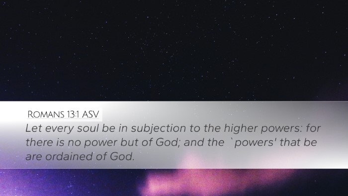 Romans 13:1 ASV Bible Verse Image