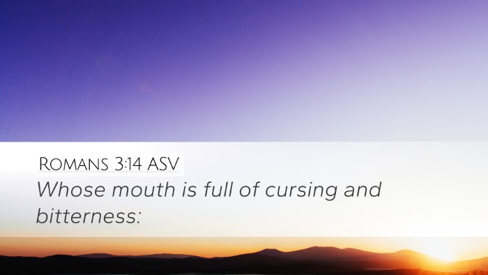 Romans 3:14 ASV Bible Verse Image