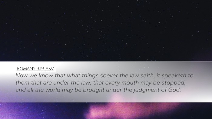 Romans 3:19 ASV Bible Verse Image
