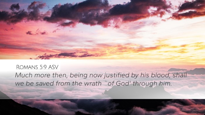 Romans 5:9 ASV Bible Verse Image