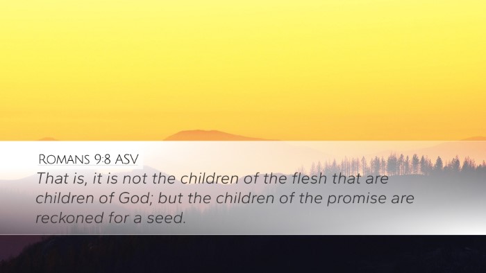 Romans 9:8 ASV Bible Verse Image