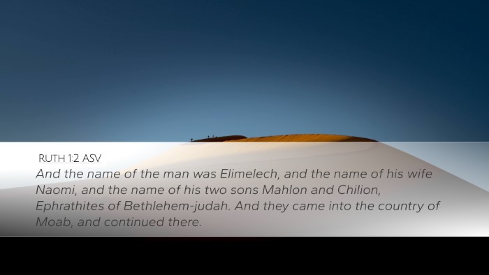 Ruth 1:2 ASV Bible Verse Image