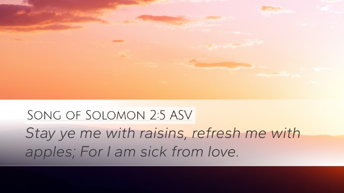 Song of Solomon 2:5 ASV Bible Verse Image