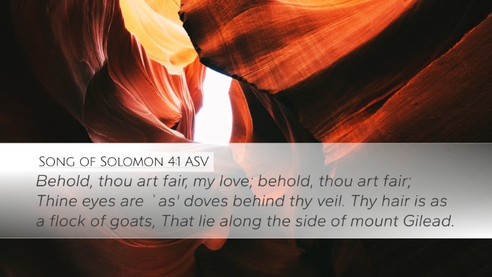 Song of Solomon 4:1 ASV Bible Verse Image