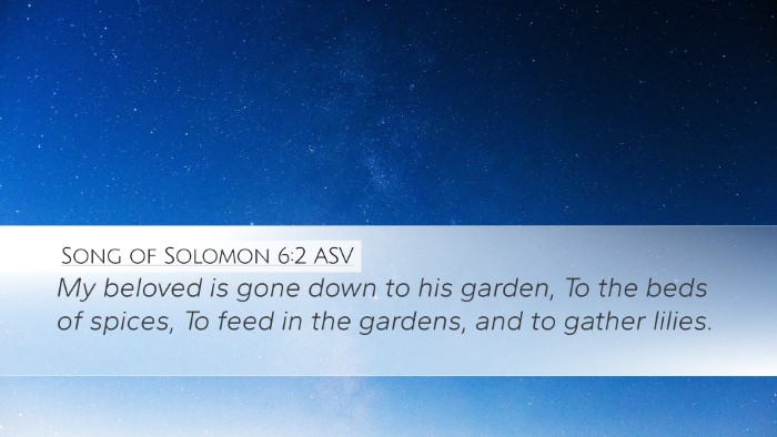 Song of Solomon 6:2 ASV Bible Verse Image