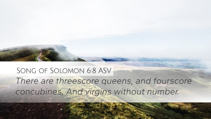 Song of Solomon 6:8 ASV Bible Verse Image