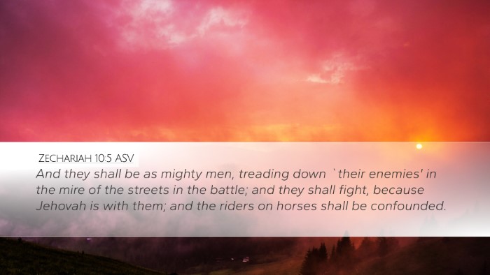 Zechariah 10:5 ASV Bible Verse Image