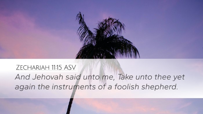 Zechariah 11:15 ASV Bible Verse Image
